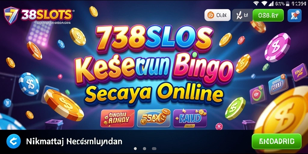 Tampilan gameplay seru di 738SLOTS dengan suasana Bingo penuh warna.
