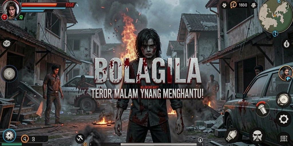 Tangkapan layar BOLAGILA menampilkan momen menegangkan dalam gameplay.