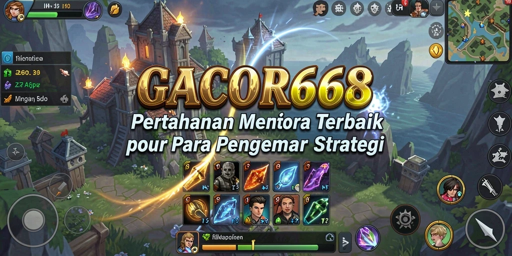 Tampilan menara pertahanan yang strategis dalam aksi.