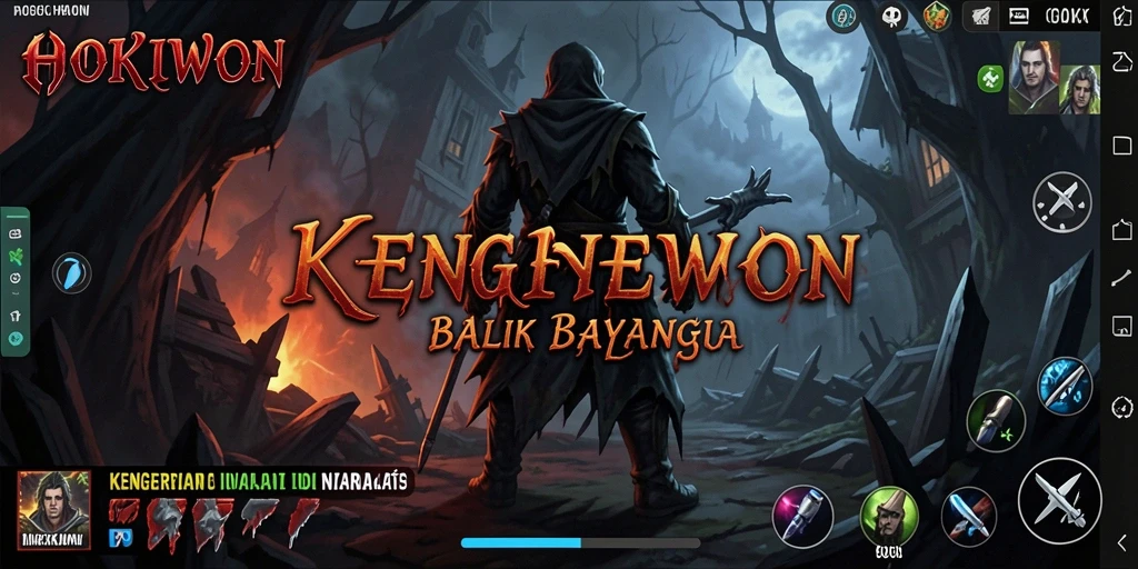 Tampilan gameplay HOKIWON yang menyeramkan dan mendebarkan.