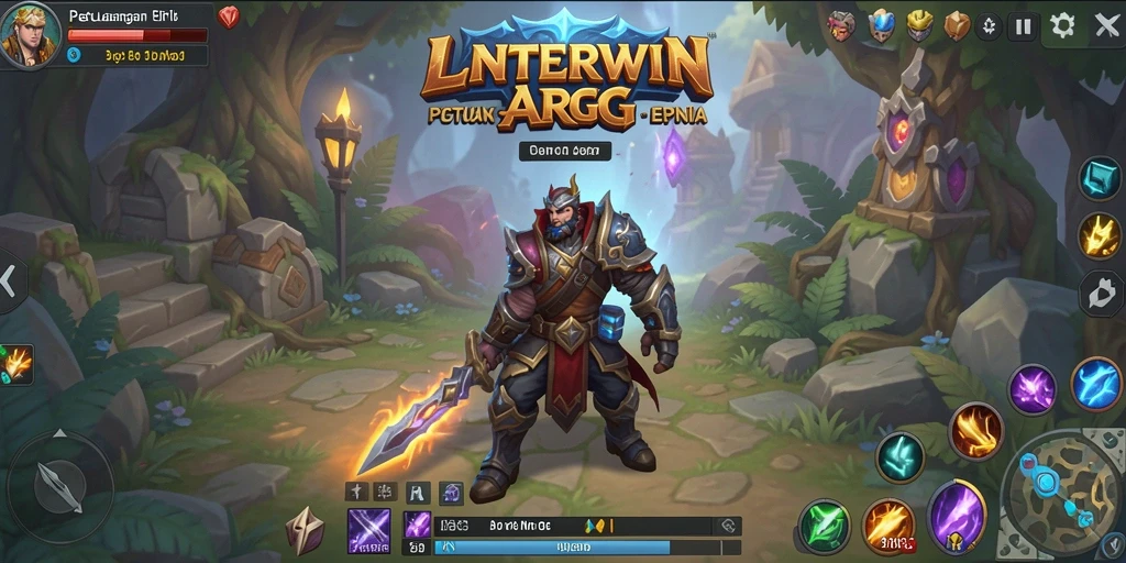 Tampilan jamuan gameplay ARPG yang epic dan menegangkan.