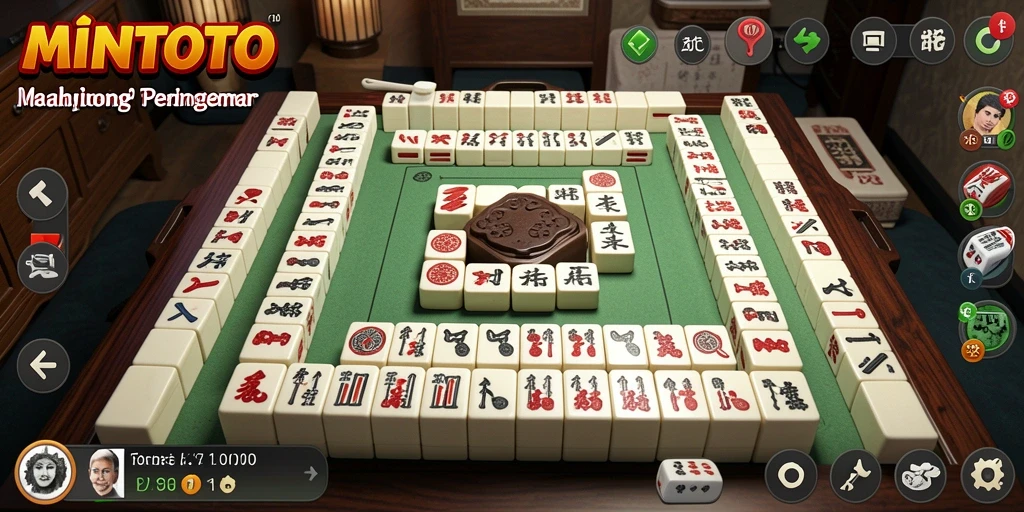 Screenshot MINTOTO menunjukkan gameplay Mahjong yang menarik dan interaktif.