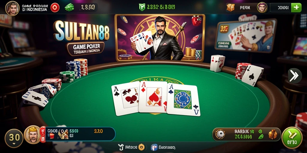Gameplay SULTAN88 yang menarik dan seru saat bermain poker.