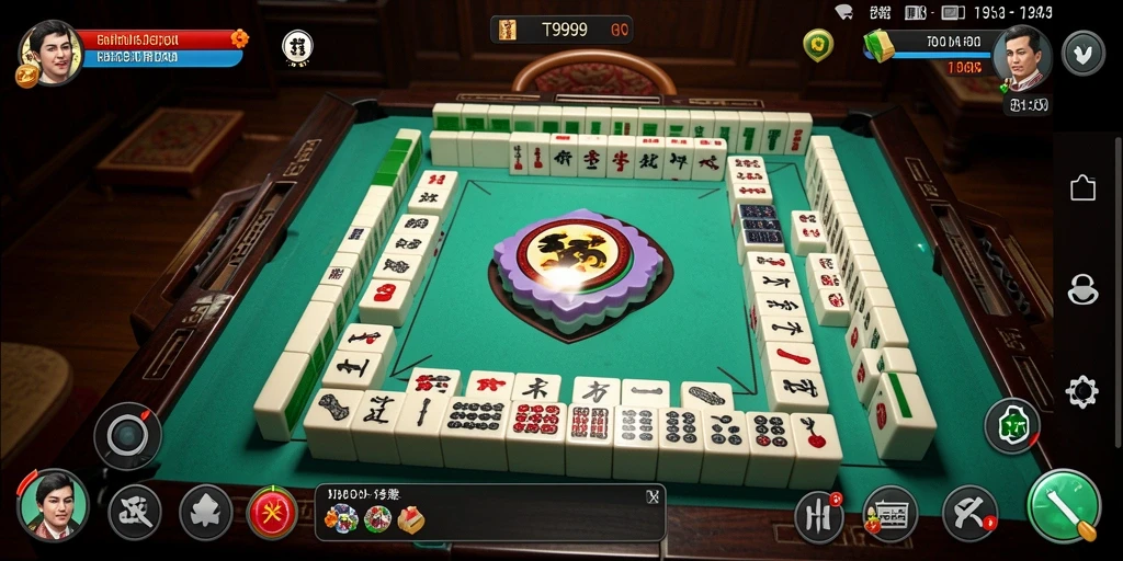 Tangkapan layar utama dari gameplay Mahjong T9999 yang menarik.
