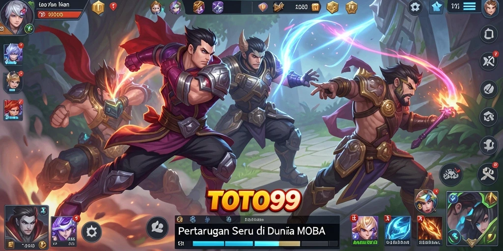Tampilan gameplay seru di arena pertempuran TOTO99.